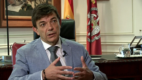 Carlos Andradas es el nuevo rector de la Complutense tras imponerse a Santiago Carrillo en las elecciones celebradas hace un mes. Imagen del rector durante la entrevista con EFE.
