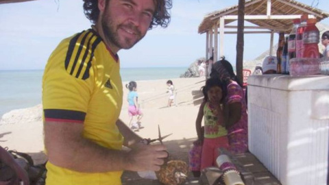 Última imagen de Borja Lázaro, desaparecido hace tres años en Colombia.
