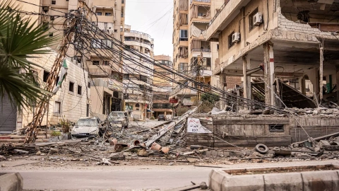 Imágenes de un bombardeo israelí reciente en Beirut, Líbano.