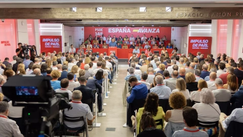Imagen del Comité Federal del PSOE celebrado en Ferraz el pasado 7 de septiembre.