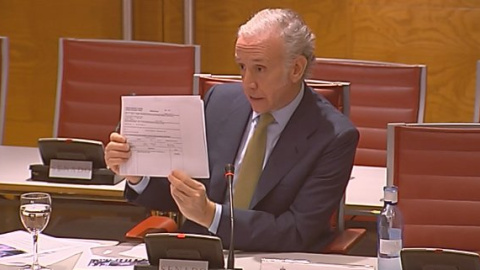 Eduardo Inda a su paso por la Comisión de Investigación sobre la financiación de partidos políticos del Senado.