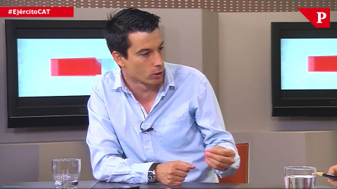 El exteniente Segura, durante el programa de PúblicoTV sobre el Ejército y Catalunya.
