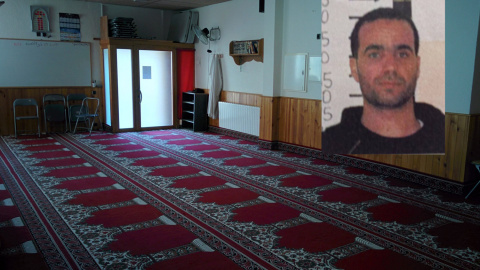 Imagen de la mezquita de Ripoll y del imán, considerado el cerebro de los atentados en Barcelona y Cambrils.- EUROPA PRESS