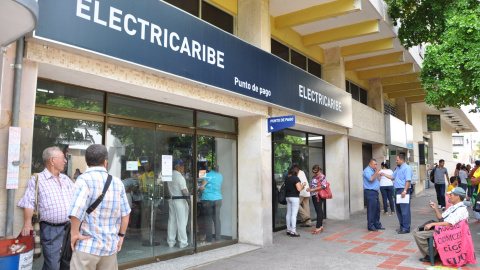 Una oficina de Electricaribe, la filial de Gas Natural Fenosa en Colombia, en Bogotá.