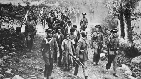 Imagen de la represión tras la revolución asturiana de 1934