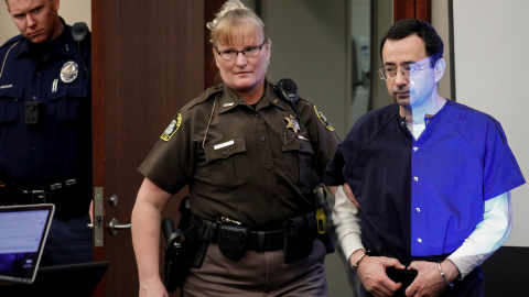 Larry Nassar, el exmédico del equipo nacional condenado a 60 años de cárcel por posesión de pornografía infantil. REUTERS