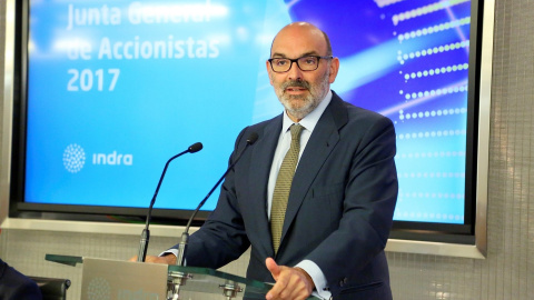 El presidente de Indra, Fernando Abril-Martorell. E.P.