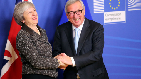 May y Juncker, hace unos días en Bruselas. REUTERS/Francois Walschaerts