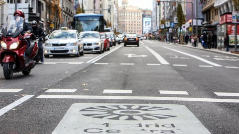 El tráfico se ha reducido en un 51% este fin de semana el interior de Madrid Central