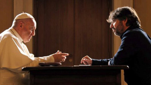 Un momento de la entrevista al Papa en el programa 'Salvados'. (TWITTER)