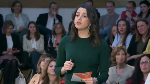 Arrimadas durante el evento de presentación del decálogo de "feminismo liberal".