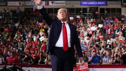 Trump durante su campaña para la reeleción en Manchester, New Hampshire, el pasado 15 de agosto. / Reuters