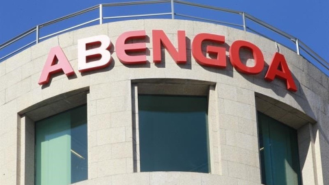 Detalle de la sede de Abengoa en Madrid. E.P.