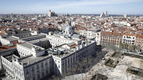 Vista aérea del edificio del Tribunal Supremo, en Madrid. E.P./Eduardo Parra