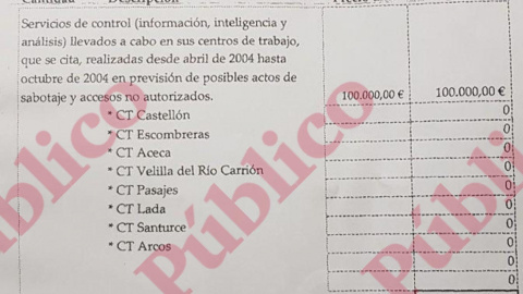 Esta factura a la que Público ha accedido en exclusiva es una de las, por lo menos, 29 que Iberdrola pagó al grupo Cenyt mientras el comisario Villarejo estaba en funciones en la Policía Nacional, por servicios de gestión de crisis.