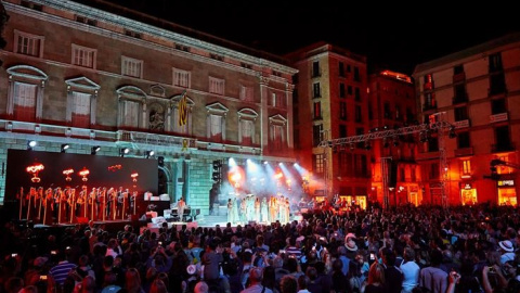Acte institucional de la Diada Nacional de Catalunya a la plaça de Sant Jaume. EFE