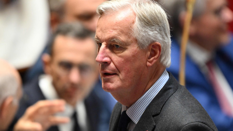 El primer ministro francés, Michel Barnier, durante una sesión en la Asamblea Nacional. El primer ministro francés, Michel Barnier, durante una sesión en la Asamblea Nacional.