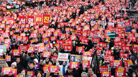 Manifestaciones en Corea del Sur Manifestaciones en Corea del Sur