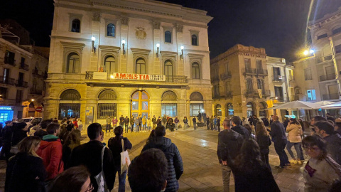 Els assistents a la concentració a Igualada.
