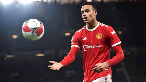 Mason Greenwood durante un partido con el Manchester United el pasado 10 de enero.