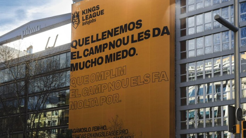 Kings League Cartel promocional para la Final Four de la Kings League en Barcelona. (Fuente: Twitter / @KingsLeague)