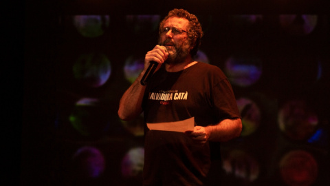 Roger Pelàez 1 / 11-2024 Roger Pelàez en un moment de l'espectacle 'Ejaculant Diarrea'.