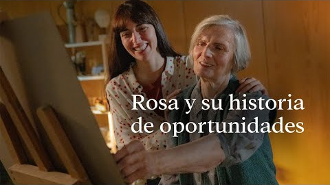 Rosa y María salieron de dos puntos muy lejanos. Rosa iba a una velocidad reducida y, además, su trayecto era muy solitario. María salió a una velocidad mayor y en su camino ella estaba rodeada de gente.
Nosotros siempre hemos querido hacer del mundo un lugar con más oportunidades, y ahí fue donde Rosa y María se encontraron.

Descubre más en fundacionlacaixa.org