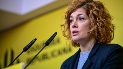 Elisenda Alamany, ERC - 16/12/2024 La secretària general i portaveu d'ERC, Elisenda Alamany, en la roda de premsa d'aquest dilluns.