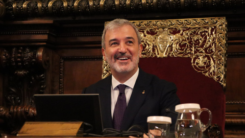 L'alcalde Jaume Collboni al plenari. L'alcalde Jaume Collboni al plenari.