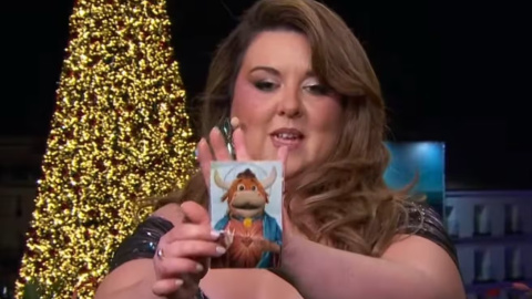 lalachus La humorista Lalachus, durante la retransmisión de las campanadas en TVE.