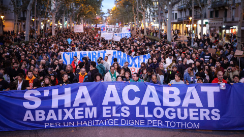 mani habitatge_jordi borrras Una imatge de la manifestació contra el preu dels habitatges del passat mes de novembre.