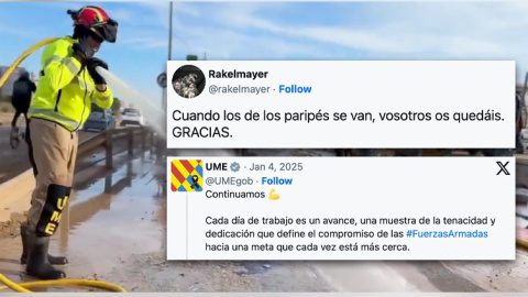 umevalencia Aplausos al trabajo de la UME en València.