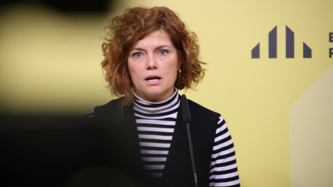 La secretària general d'ERC, Elisenda Alamany, en una roda de premsa aquesta setmana La secretària general d'ERC, Elisenda Alamany, en una roda de premsa aquesta setmana