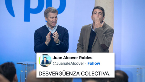 mazon-fei-desv Alberto Núñez Feijóo y Carlos Mazón este fin de semana en Oviedo.