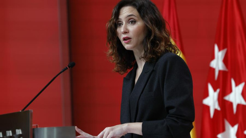 Isabel Díaz Ayuso La presidenta de la Comunidad de Madrid, Isabel Díaz Ayuso, comparece en rueda de prensa tras la reunión del Consejo de Gobierno regional, este miércoles.