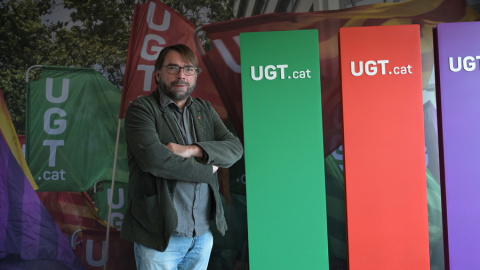 DSC_0401 (1) Camil Ros, a la seu de la UGT Catalunya.