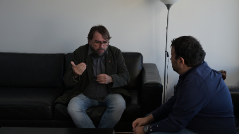 DSC_0447 Un moment de l'entrevista de 'Públic' amb Camil Ros.