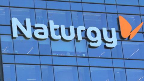 El logo de la energética Naturgy en su sede corporativa en Madrid. El logo de la energética Naturgy en su sede corporativa en Madrid.