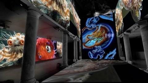 El palacio Neptuno se convierte en una sala inmersiva de arte digital con Art Futura.