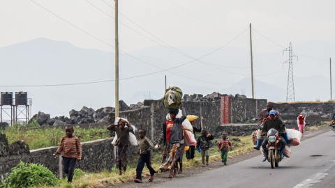 rdcongo Refugiados que huyen de la violencia en el este de la República Democrática del Congo llegan al campo de Bulengo el pasado 22 de enero.