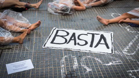 EuropaPress_4835827_manifestacion_contra_violencia_mujeres_argentina Imagen de archivo de una manifestación contra la violencia de las mujeres en Argentina, a 25 de noviembre de 2022.