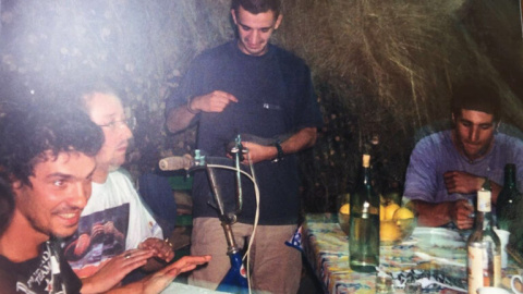 Manu Chao, con miembros de Os Diplomáticos de Monte Alto