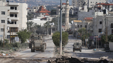 Vehículos militares de Israel en Tulkarem a 28 de enero de 2025. Vehículos militares de Israel en Tulkarem 28 de enero de 2025.