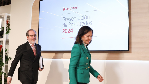 bancagran La presidenta del Banco Santander, Ana Botín, y el consejero delegado del Banco Santander, Héctor Grisi, durante la presentación de los resultados de la entidad este pasado 5 de febrero.