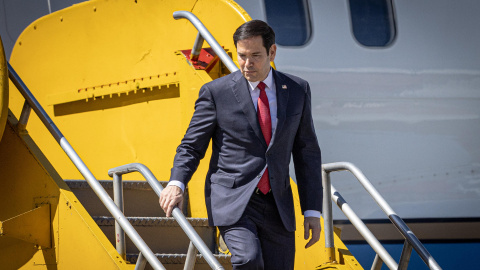 3e294696a081aa49ff36260ad52d42f4413a76c1w El secretario de Estado de los Estados Unidos, Marco Rubio, llega a la sede de la Fuerza Aérea de Guatemala, en Ciudad de Guatemala.