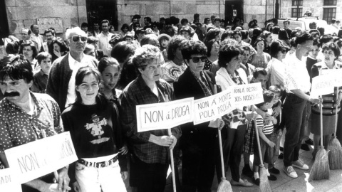 a Imagen de una manifestación contra la droga.