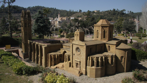 La maqueta de la Seu Vellla de Lleida al parc de 'Catalunya en miniatura', a Torrelles de Llobregat, en una imatge d'arxiu