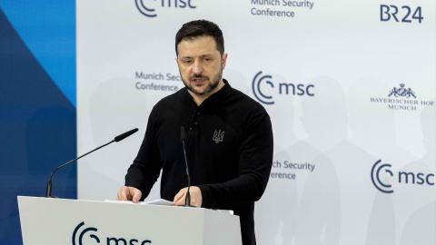 El presidente de Ucrania, Volodímir Zelenski, durante un acto en Múnich (Alemania), a 15 de febrero de 2025. El presidente de Ucrania, Volodímir Zelenski, durante un acto en Múnich (Alemania), a 15 de febrero de 2025.