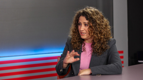 Enma López, durante la entrevista con 'Público' Enma López, durante la entrevista con 'Público'