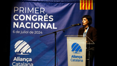 Sílvia Orriols, congrés Aliança Catalana - 06/07/2024 Sílvia Orriols durant el congrés d'Aliança Catalana, celebrat l'estiu passat.